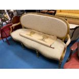 GILT EDGED FRENCH COUCH