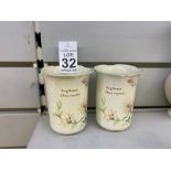 2X FLORAL VASES