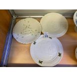 3X ASSORTED BELLEEK PLATES