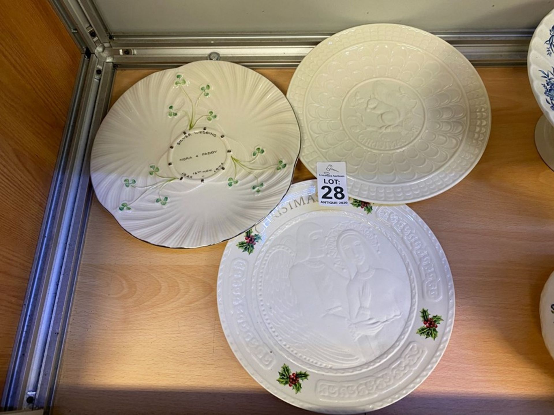 3X ASSORTED BELLEEK PLATES