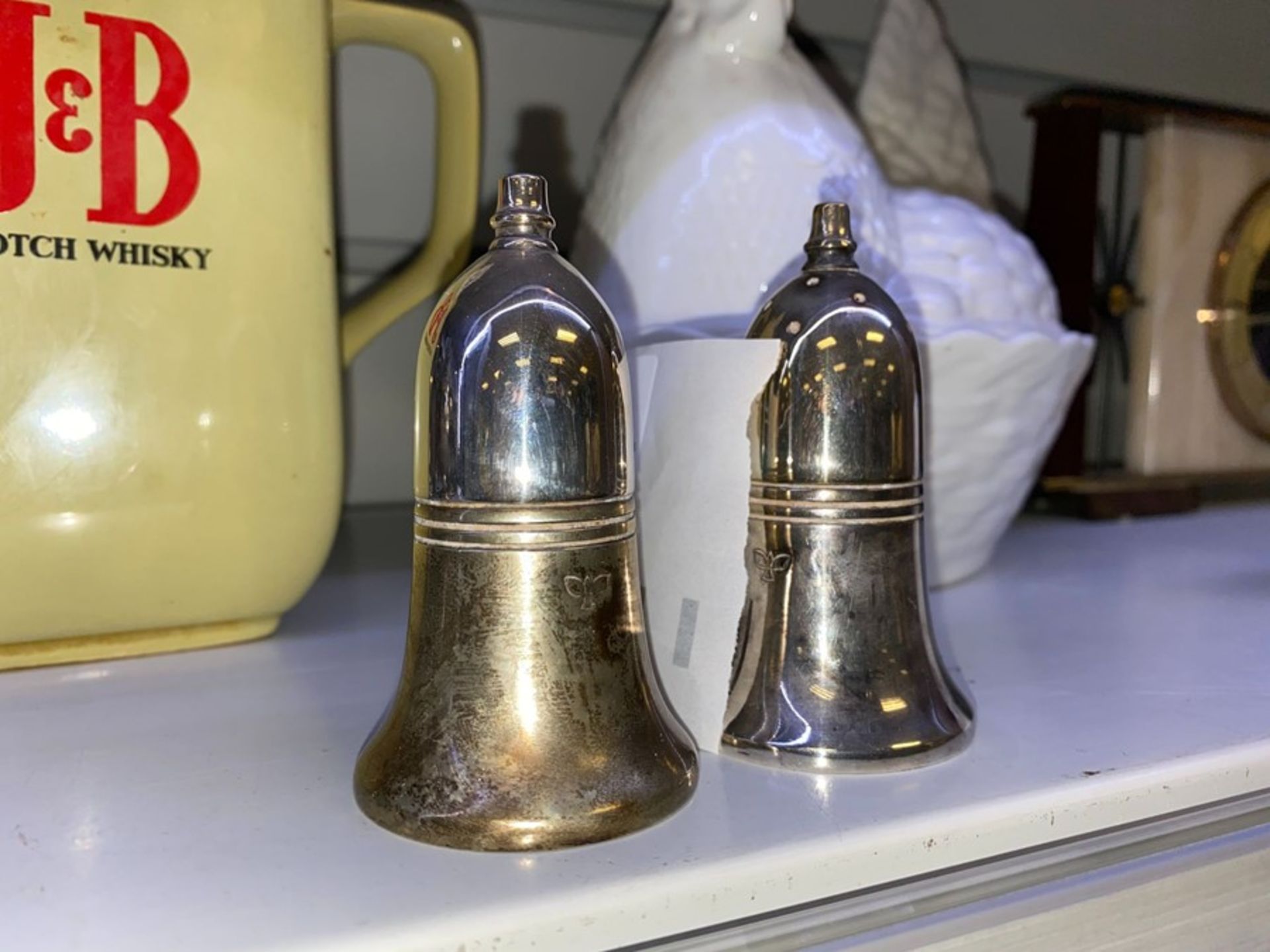 PAIR OF SILVER PLATED SALT & PEPPER SHAKERS