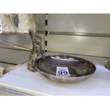 SILVER PLATED HARE CHANGE DISH