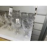 6X WATERFORD CRYSTAL GOBLETS