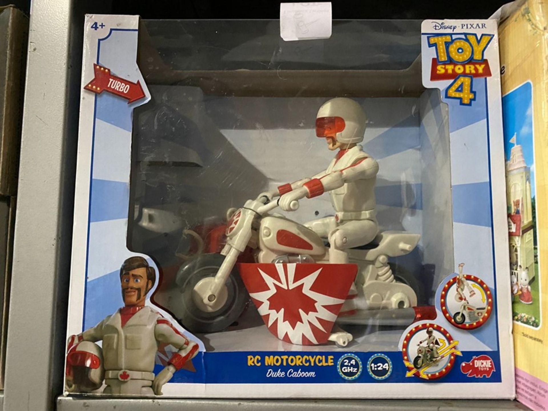 DISNEY PIXAR RC MOTORCYCLE DUKE CABOOM TOY