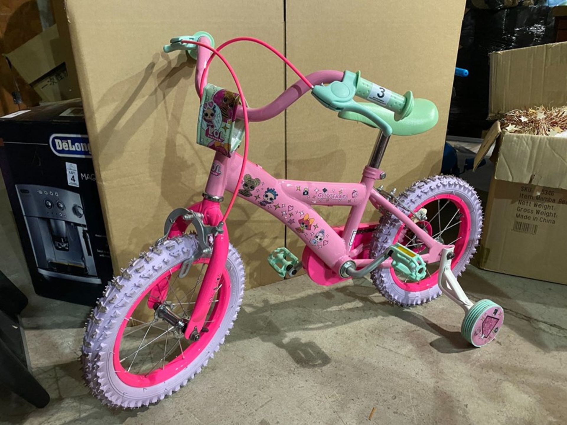 14" LOL SURPRISE BIKE WITH STABILISERS (EX-DISPLAY)