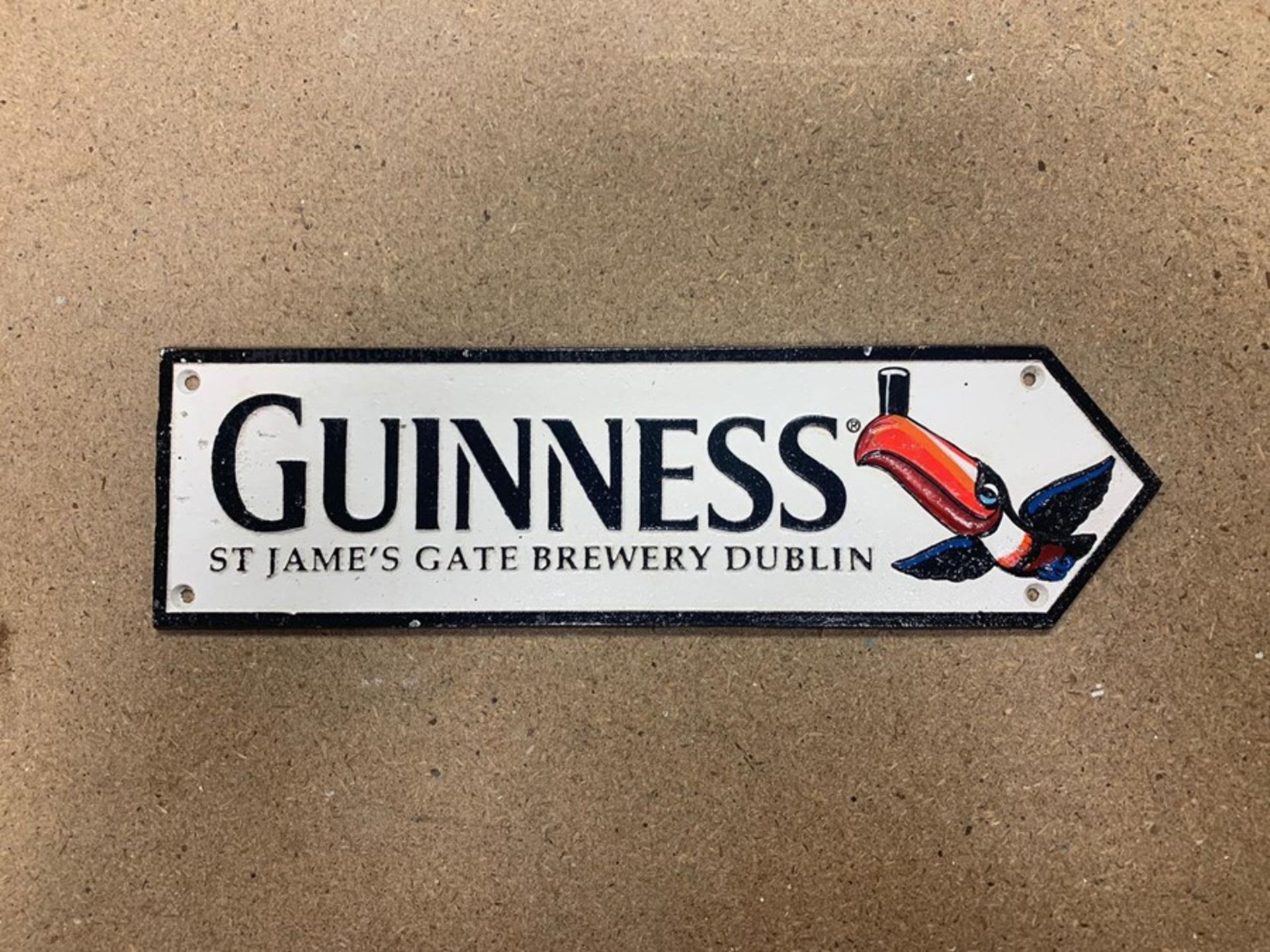 GUINNESS TOUCAN CAST IRON SIGN