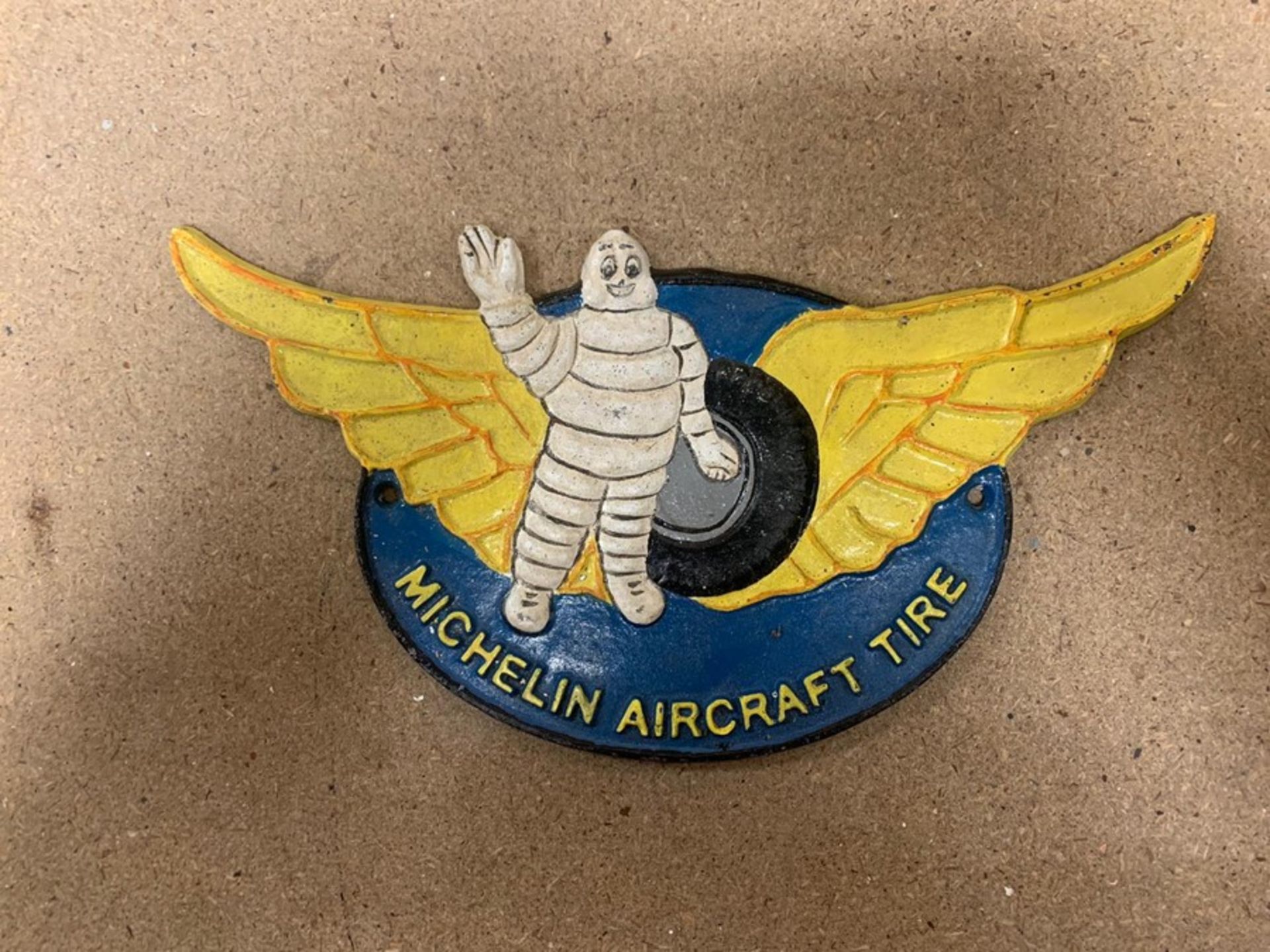 MICHELIN AIRCRAFT TIRE CAST IRON SIGN