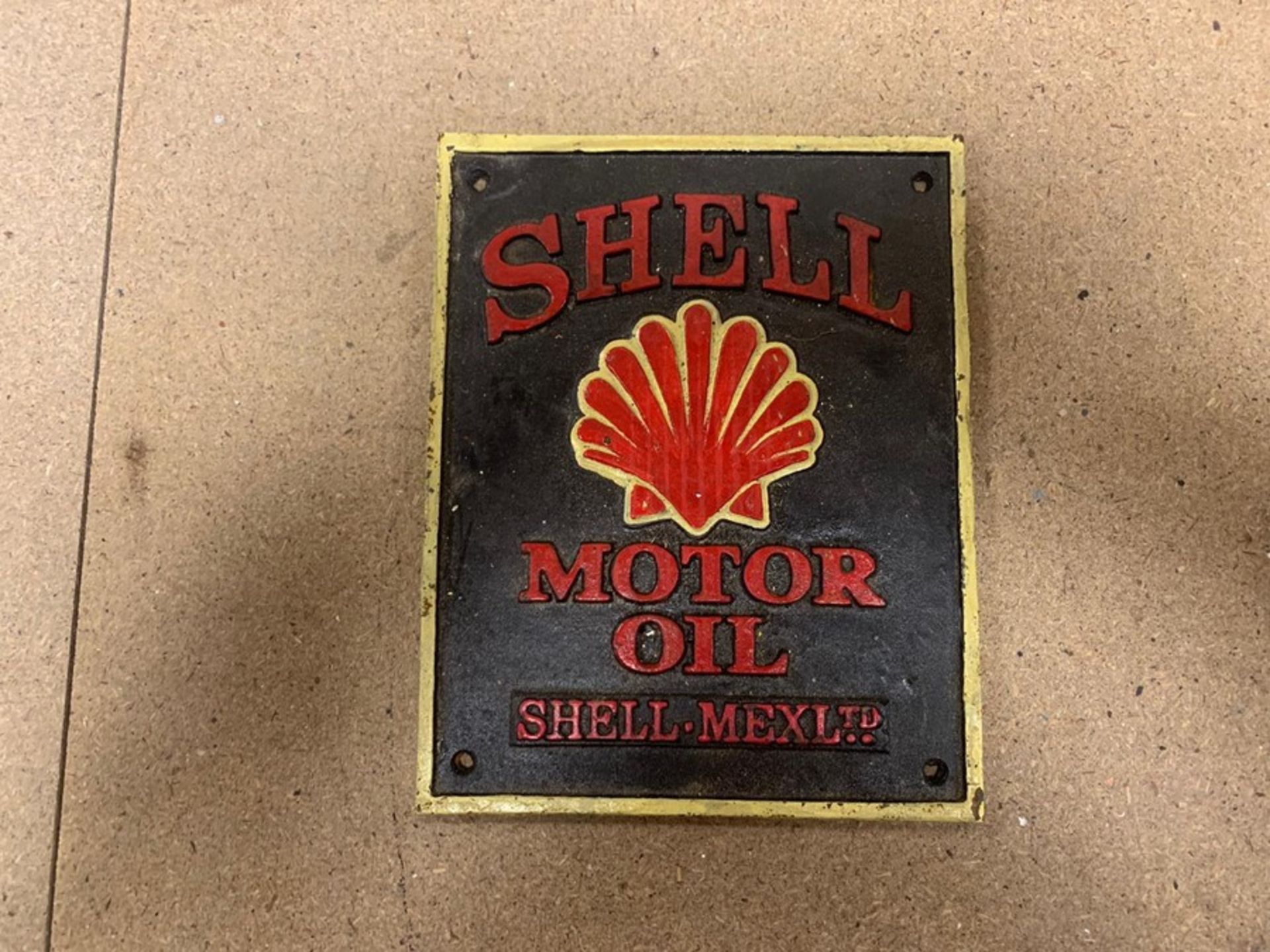 SHELL MOTOR OIL CAST IRON SIGN