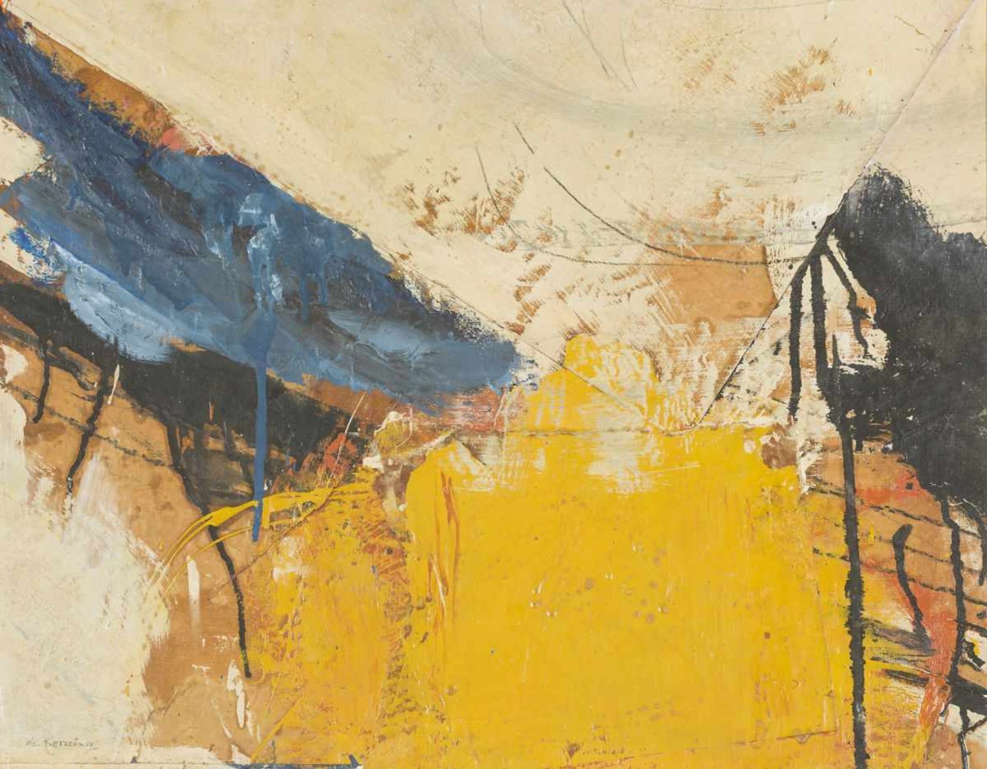 De Kooning, WillemUntitled, between 1956 and 1960Mixed Technique on Canvas applied on Masonite (Oil,