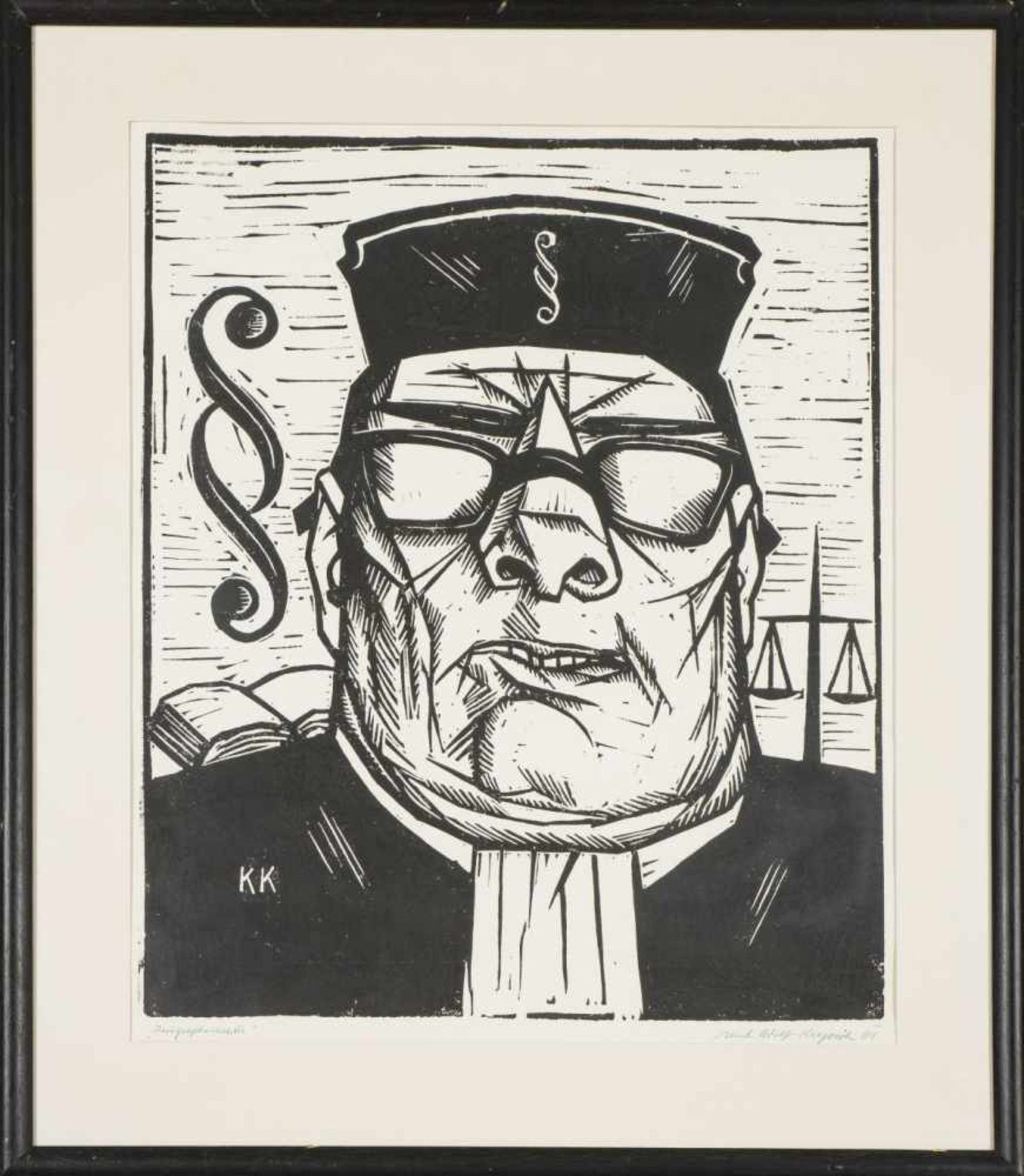 Krepcik, Karl AdolfParagraph Judge, 1961Woodcutsigned and dated lower right, titled lower - Bild 2 aus 5