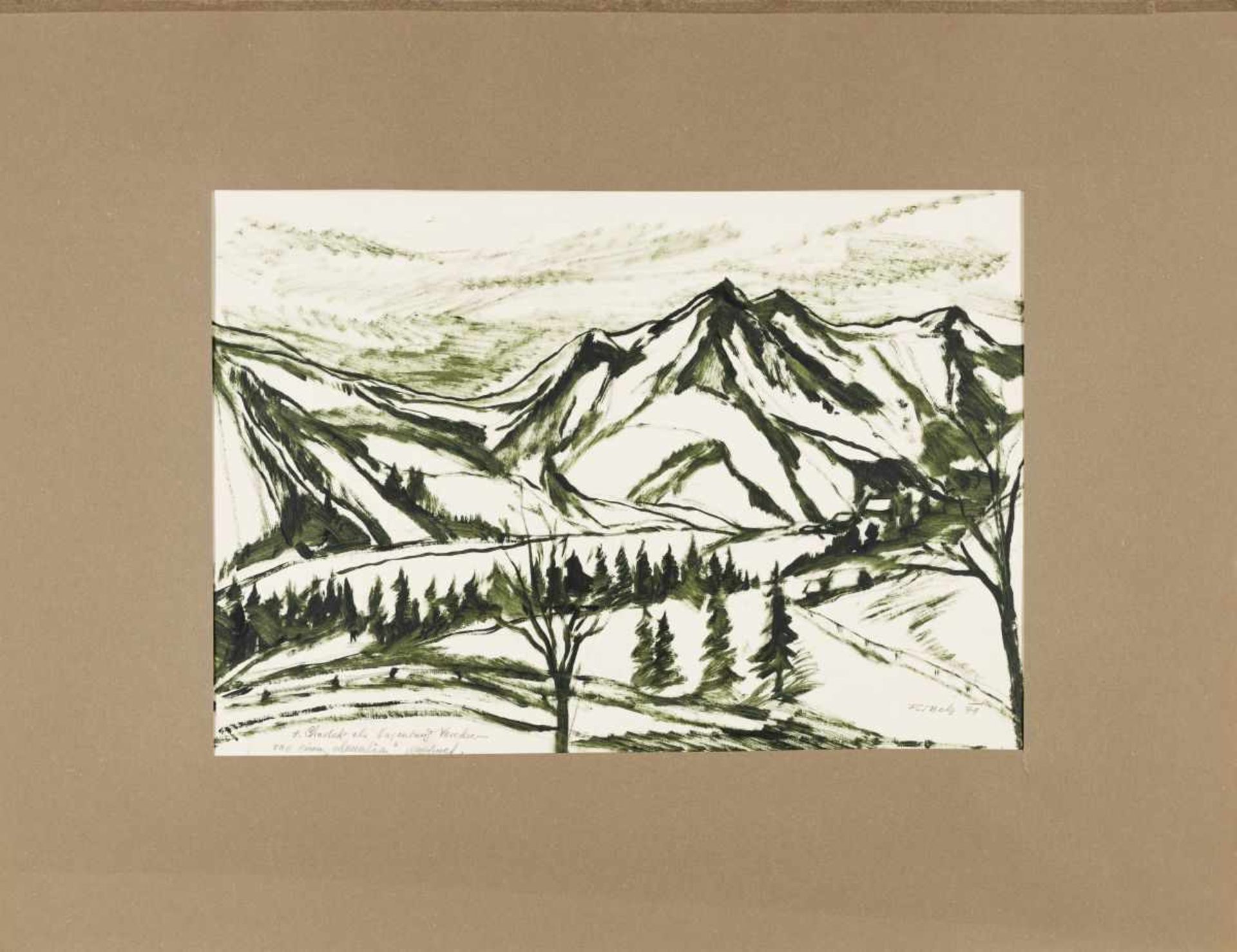 Aduatz, FriedrichSet of three items: Mountain Range, 1971 / Two standing Figures / - Bild 4 aus 10