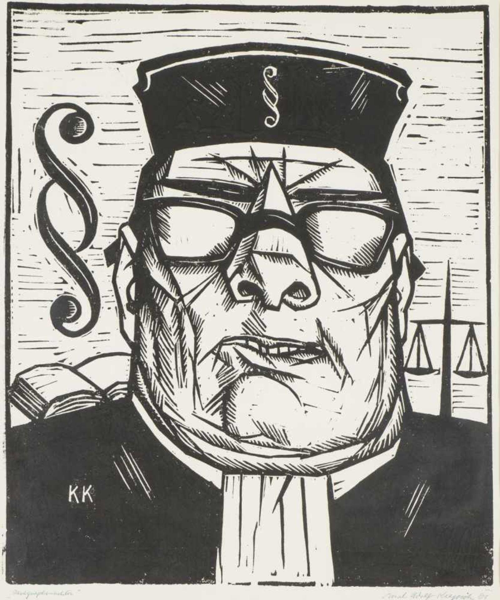 Krepcik, Karl AdolfParagraph Judge, 1961Woodcutsigned and dated lower right, titled lower