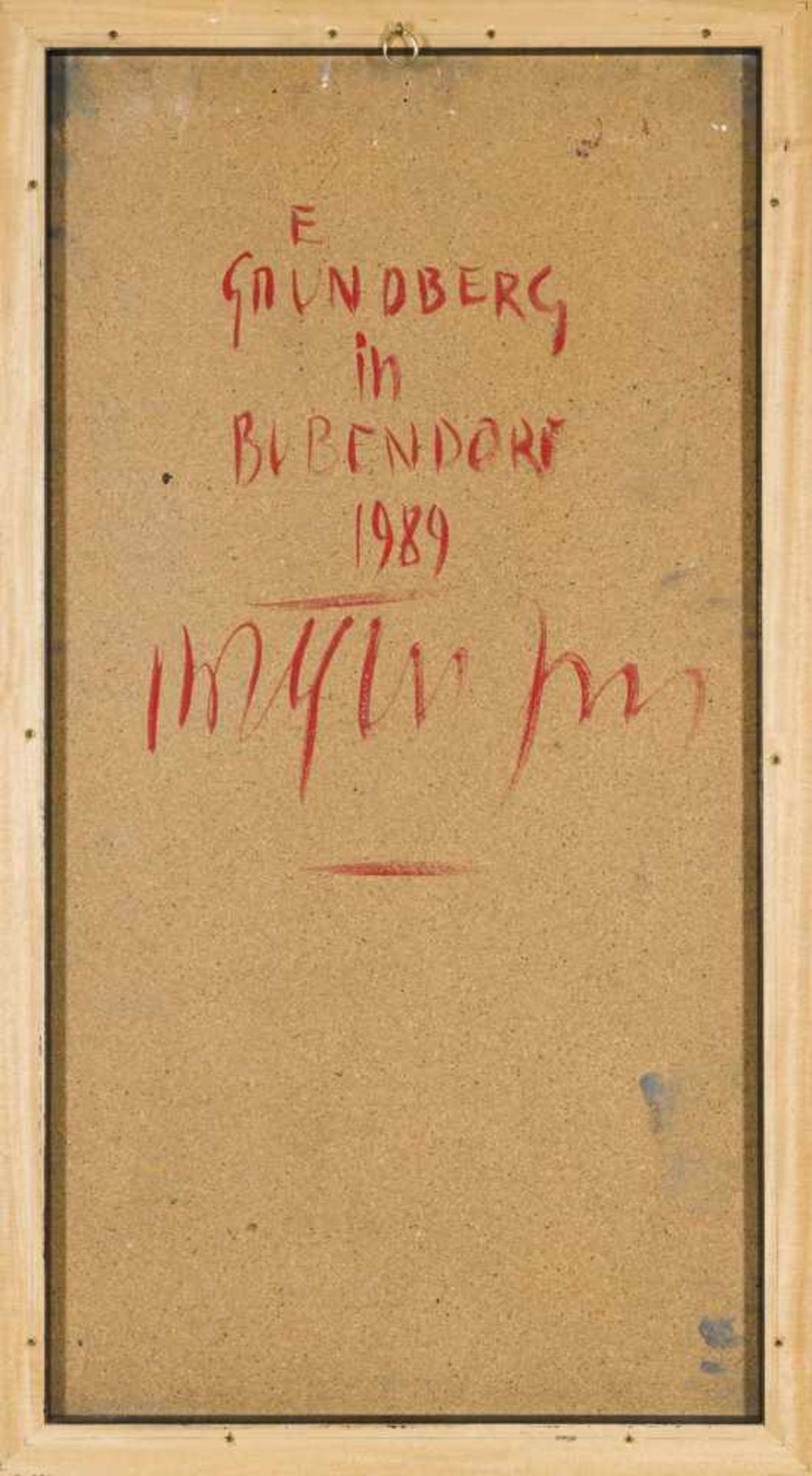 Leitner-Gründberg, RudolfGründberg in Bubendorf, 1989Mixed Technique on Woodsigned, dated and titled - Bild 4 aus 5