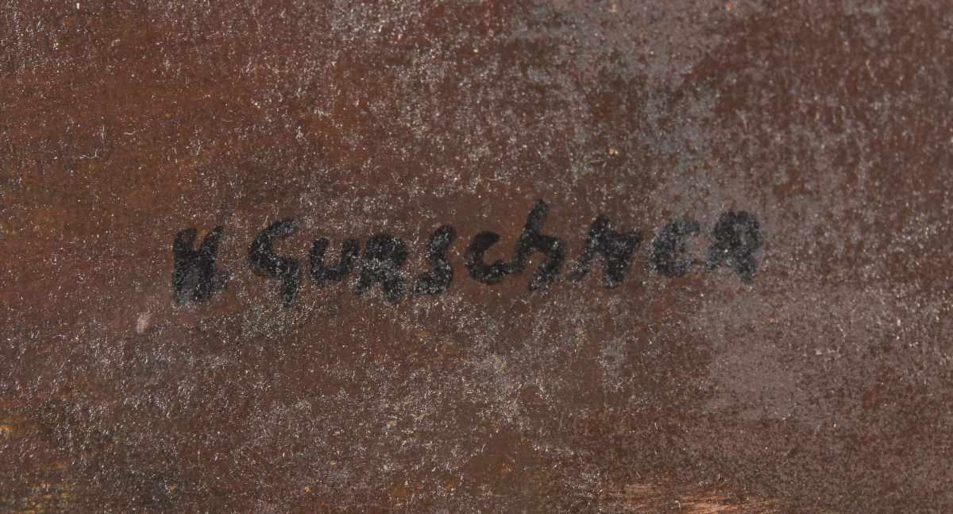Gurschner, HerbertLumberjack, 1919-20Oil on wooden Boardsigned lower right19,1 x 15,7 inThe - Bild 3 aus 4