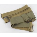 WW1 08 pattern webbing belt with a pair of 08 pattern cross straps.