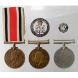 Various medals etc - Special Constabulary Medal GV to William D Burlinson, Mercantile Marine Medal