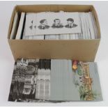 Modern postcards in shoebox inc Olympic, Sport, Supporters, Social History, etc. Duplicated. (approx