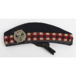 WW1 London Scottish Glengarry with leather headband.