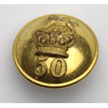 Button 50th of Foot, R.W. Kent Queens Regiment an Officers large Victorian button