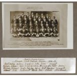 Rugby postcard plus legend by Jerome c1930's, produced from original photo. Maori Touring side to