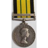 Africa General Service Medal QE2 with Kenya clasp named to (EA.18123615 Pte Kipruto Mindila KAR).