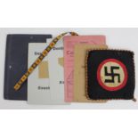 WW1 & WW2 family group of documents relating to Heinrich & Maria Seusser with German swastika pin