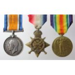 1915 Star Trio to 15443 Pte C Maynard E.York R. Wounded August 1915 actions in trenches in the