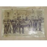 Cabinet Photo - early photo of Gatling Gun Team with Gatling Gun. Ex Bouvier