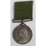 Volunteer Force LS Medal QV, unnamed as issued.