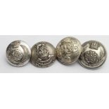 Buttons 4x mostly Victorian types inc Grenadier Gds