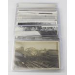 Railway Disasters: A great accumulation of UK railway disaster postcards both real photo &