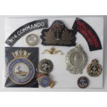 British Royal Navy Badges, metal and cloth various (11)