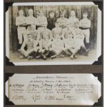 Rugby postcard plus legend by Jerome c1930's, produced from original photo. Lancashire Team photo