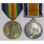 BWM & Victory Medal to E-129 Pte J N W Green Royal Fusiliers. KIA 27/7/1916 with the 17th Bn. Born