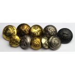 Buttons Cavalry 10x mostly Victorian Officers pocket size