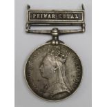 Afghanistan Medal 1881 with Peiwar Kotal clasp named Sepoy Heera 5th Punjab Infy. Fine