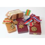 Various medals - Arnhem Medal by Spink, I.N.F. Treaty Medal, Suez Medal, USA WW2 Victory Medal,