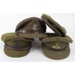 Army officer's hats, some WW2. (4)