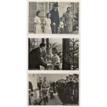 Adolf Hitler, Inspecting Navy & posing with children R/P   (3)