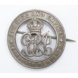 WW1 silver New Zealand Wound badge No. N.Z.15512