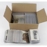 London: A huge accumulation of London postcards in a large cardboard box. Many RP's included in a