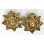 Badges (2) original Exeter School C.C.F. brass badges
