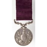 Army LSGC Medal named to (1170 Pte C Sage, 50th Foot). With contemporary ribbon bar. Medal worn