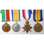 1915 Star Trio to 78162 Pnr A F A Hall RE and Mercantile Marine Medal named Albert F.A. Hall. Born