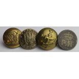 Buttons 4x large unusual types inc foreign