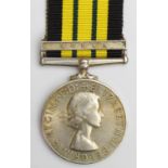 Africa General Service Medal QE2 with Kenya clasp to 23204593 Rfn E L Burke R.B.