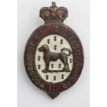 Badge Woodbridge Battalion Suffolk Volunteers a scarce local lapel badge, Number 503, made by