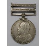 Africa General Service Medal EDVII with bars Somaliland 1902-04, and Jidballi, named 2050 Sepoy