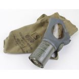 WW2 US civilian gas mask in its original shoulder bag.