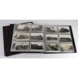 Railway postcards - 2x large albums of Railway Officials and Locomotives (approx 600)